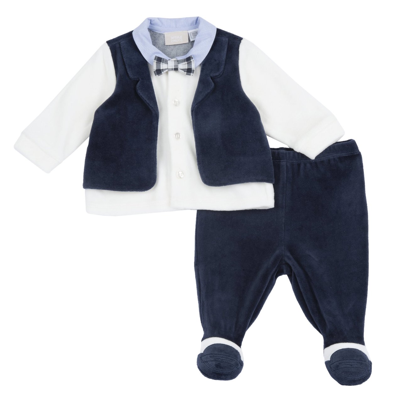 Completo elegante con gilet e papillon Chicco - 0