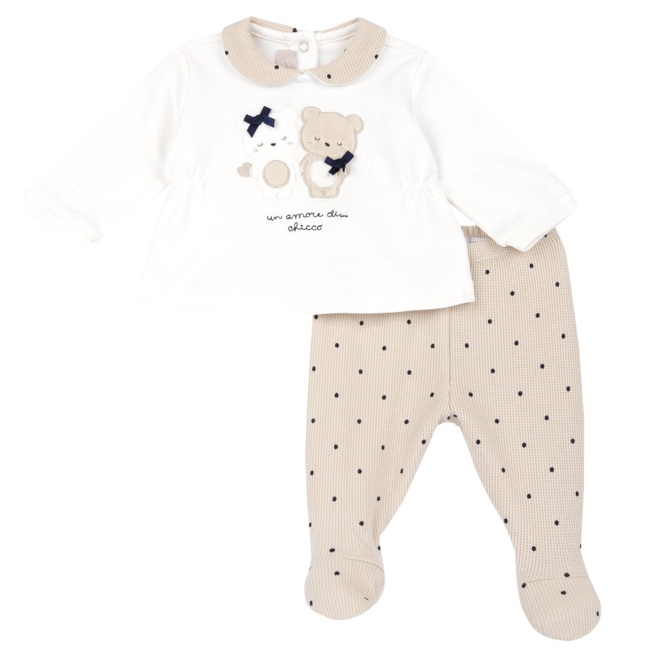 Ensemble pull et pantalon avec petits pieds Chicco - 0