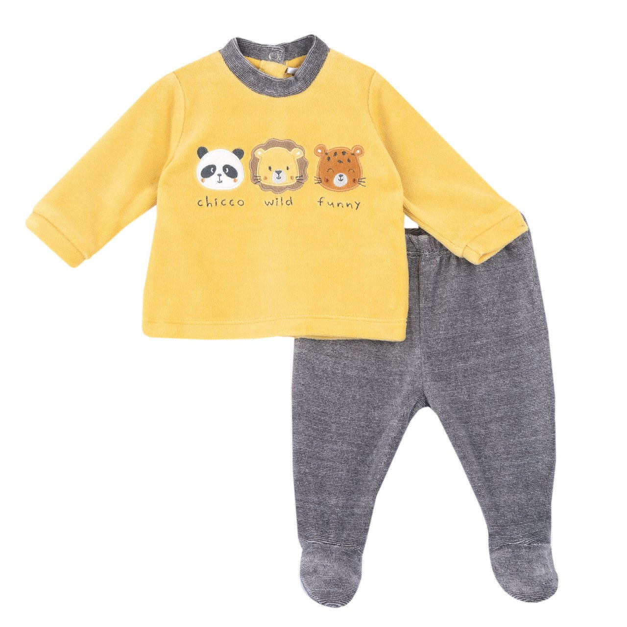 Completo maglia e pantaloni con piedini Chicco - 0