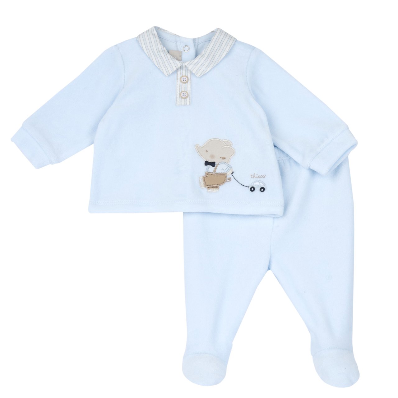 Completo maglia e pantaloni con piedini Chicco - 0