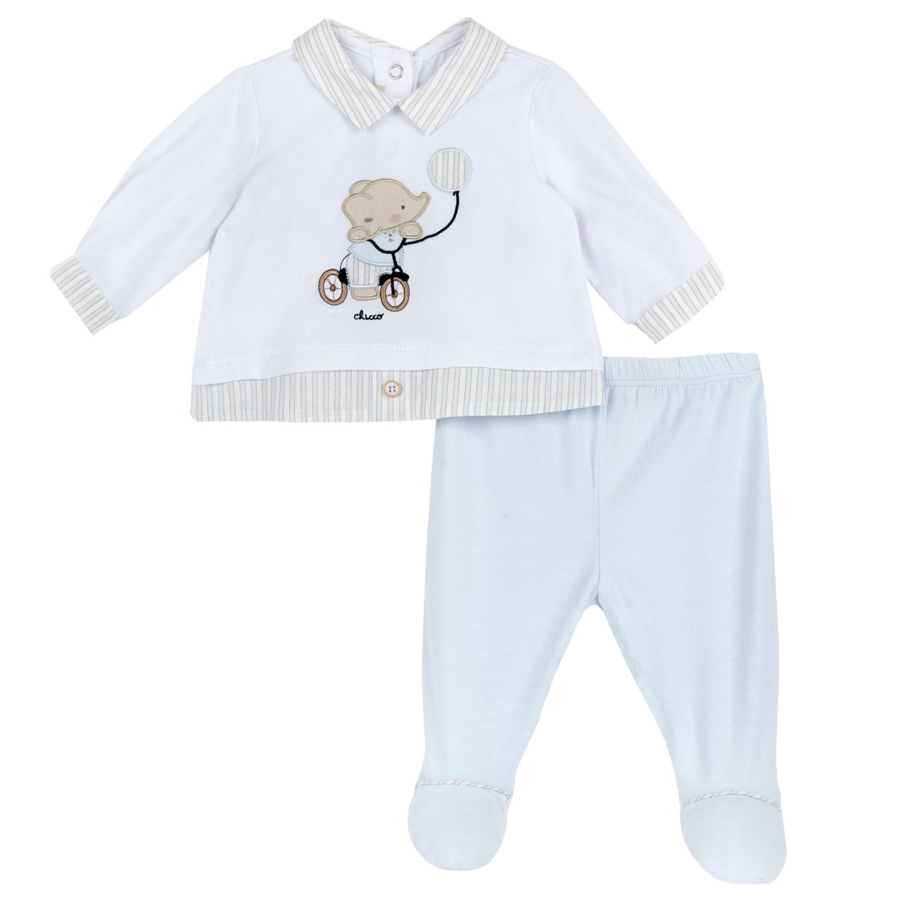 Completo maglia e pantaloni con piedini Chicco - 0