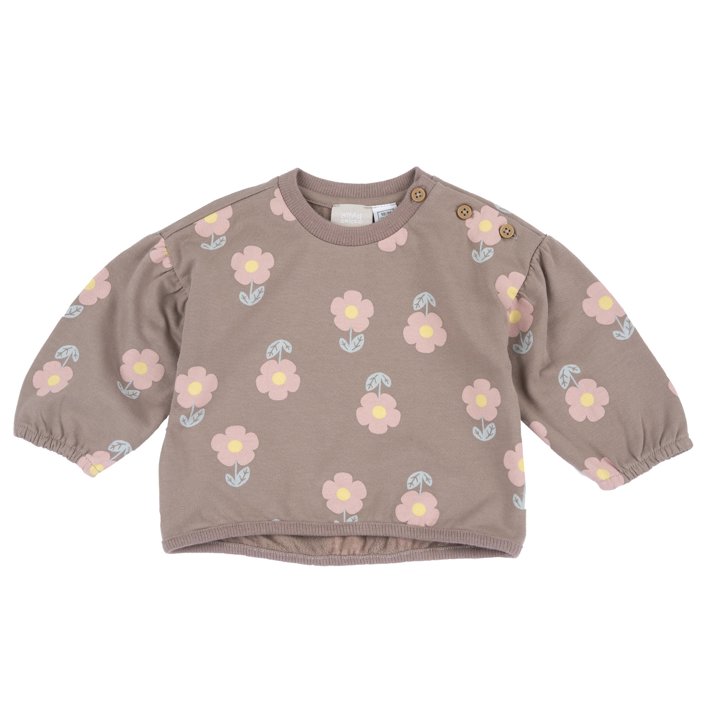 Camisola de gola redonda estampada