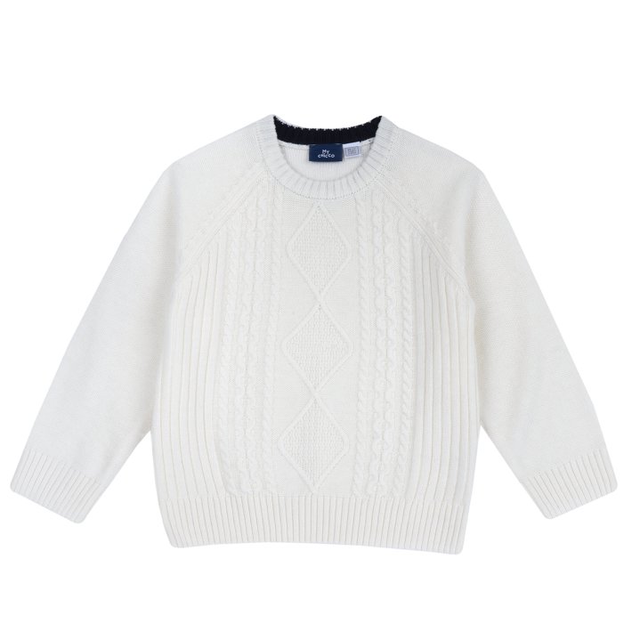 Pull côtelé et tissé