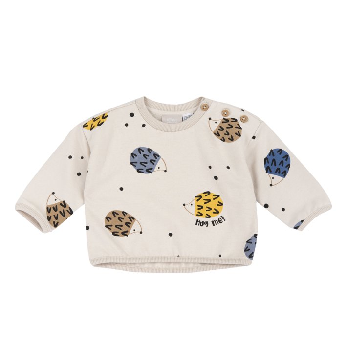 Camisola de gola redonda estampada