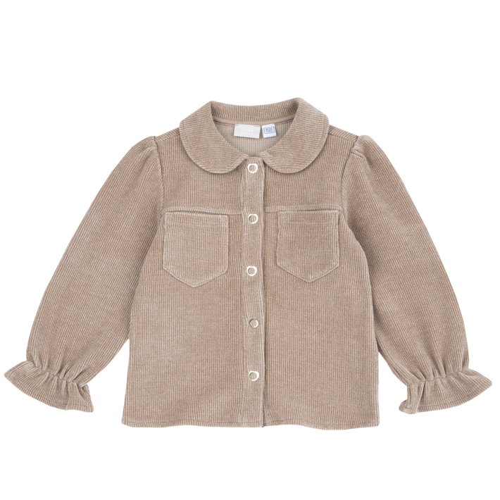 Camicia manica lunga ciniglia a coste