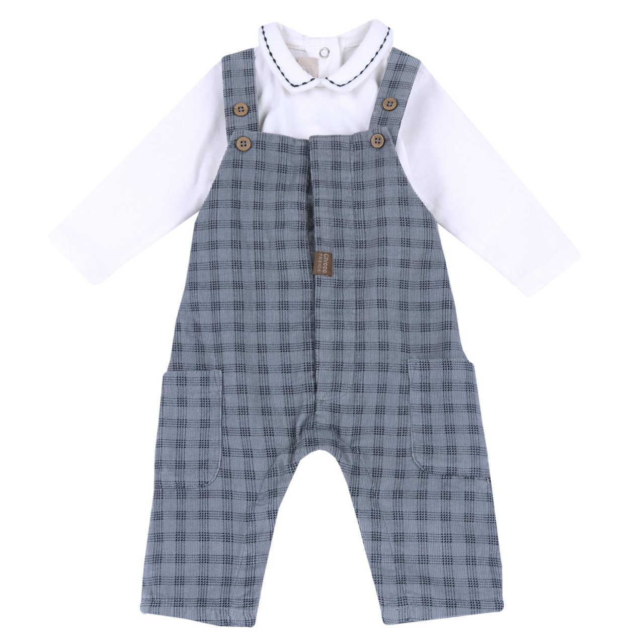 Conjunto de peto largo y body Chicco - 0
