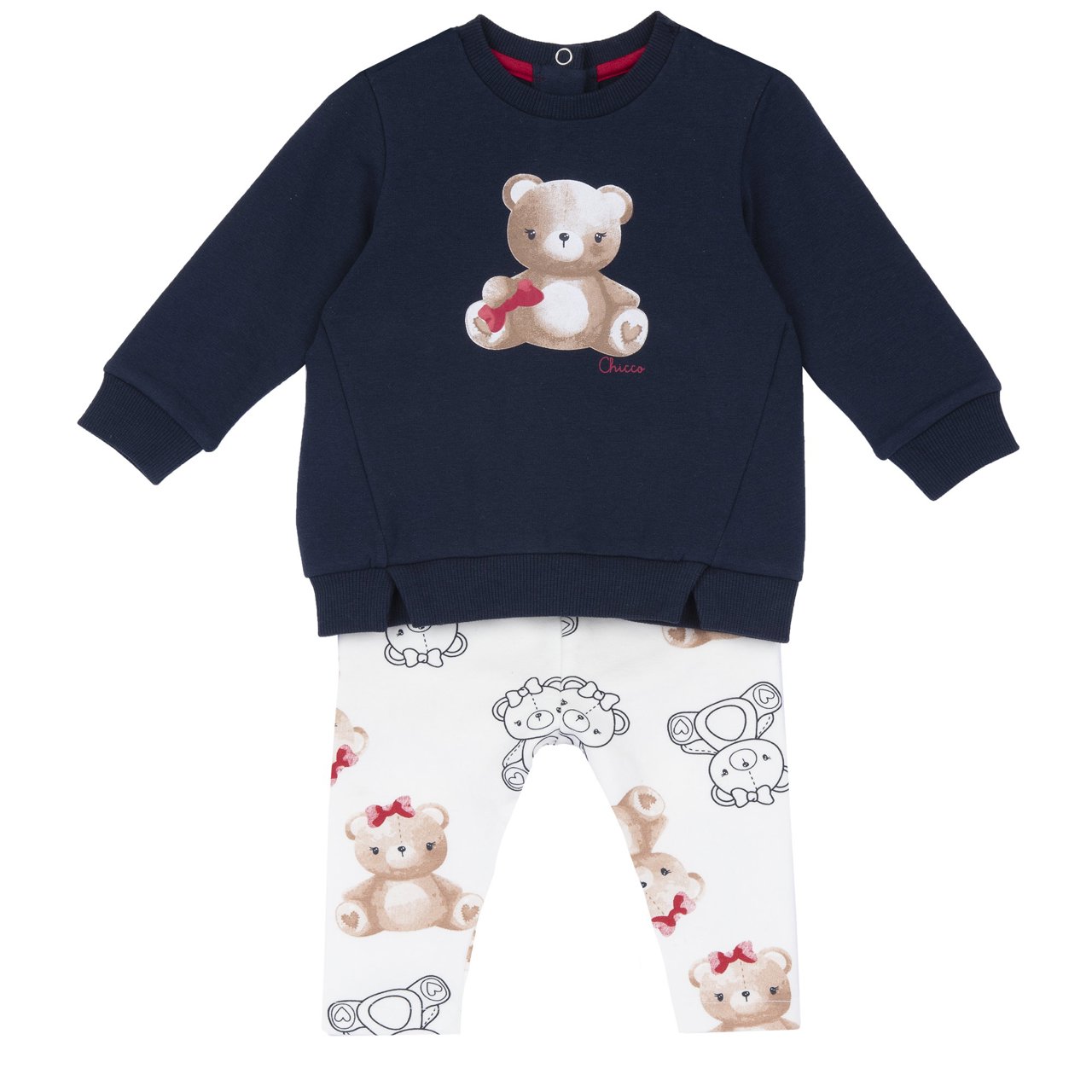 Completo felpa girocollo e leggings Chicco - 0