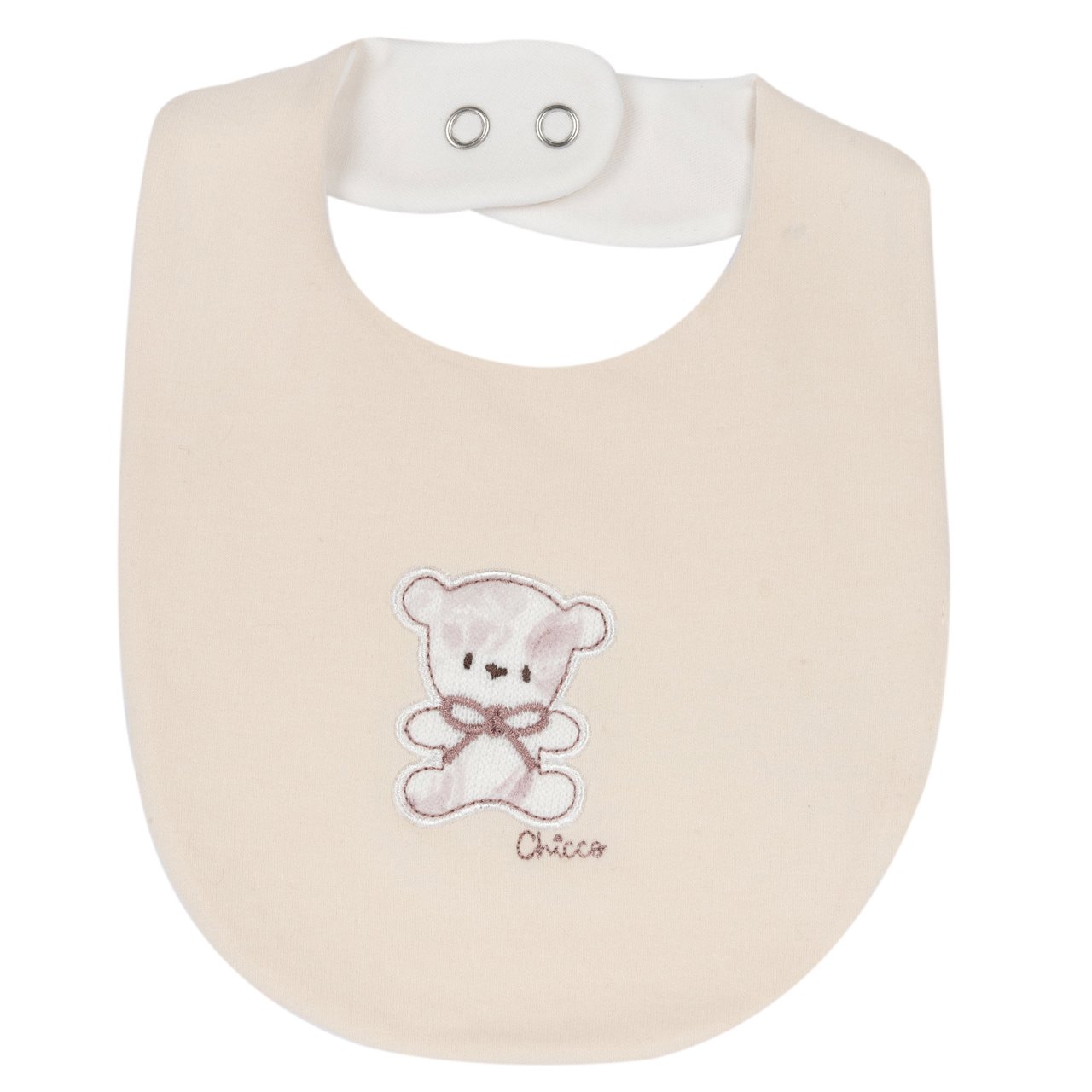 Bavaglino con ricamo e applicazione null - 0