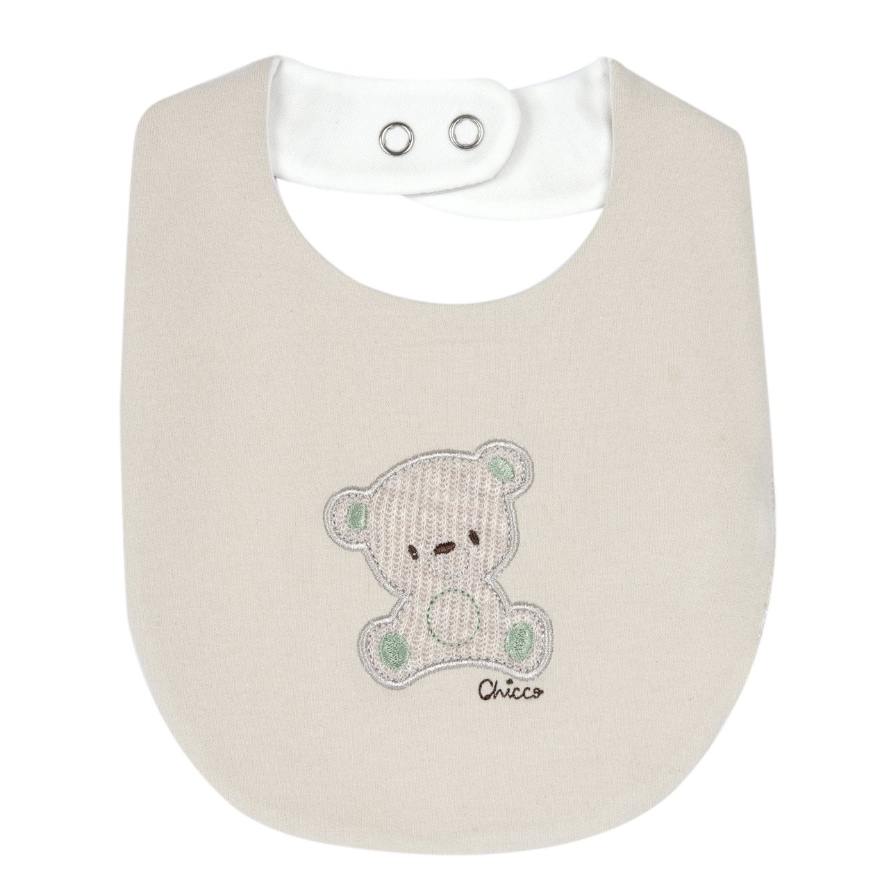 Bavaglino con ricamo e applicazione null - 0