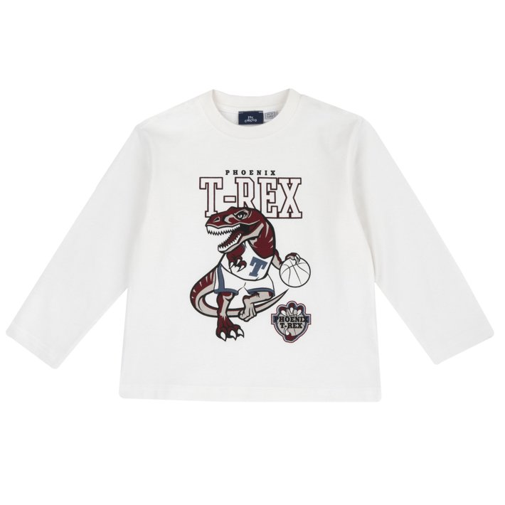 T-shirt dinosaure à manches longues