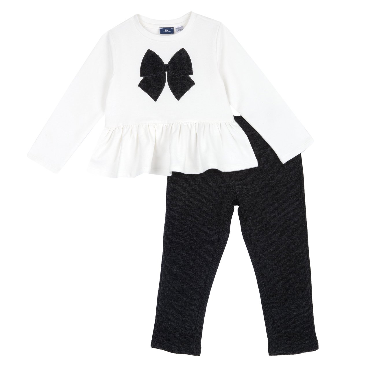 Completo con felpa girocollo e pantaloni Chicco - 0