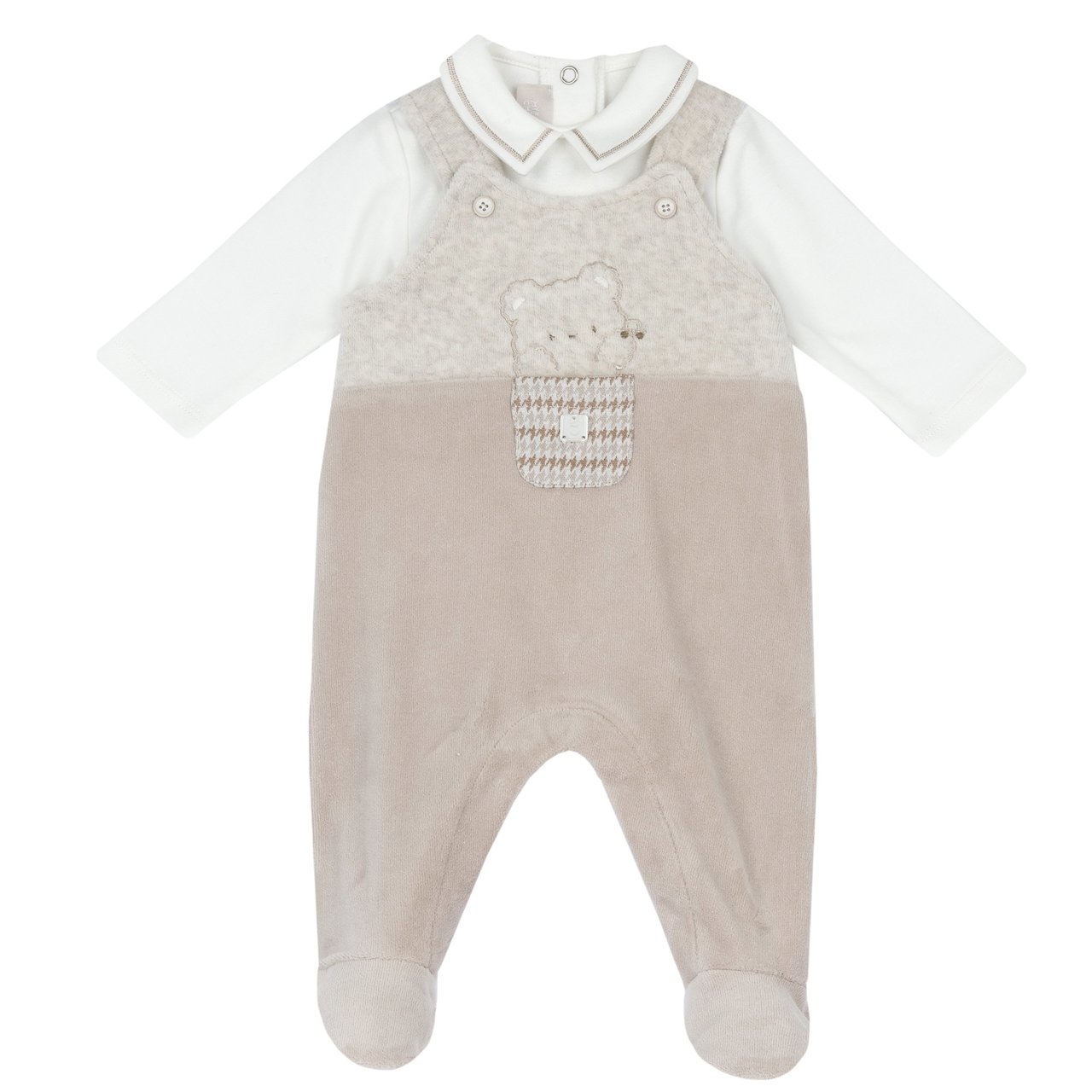 Conjunto de peto largo y body Chicco - 0