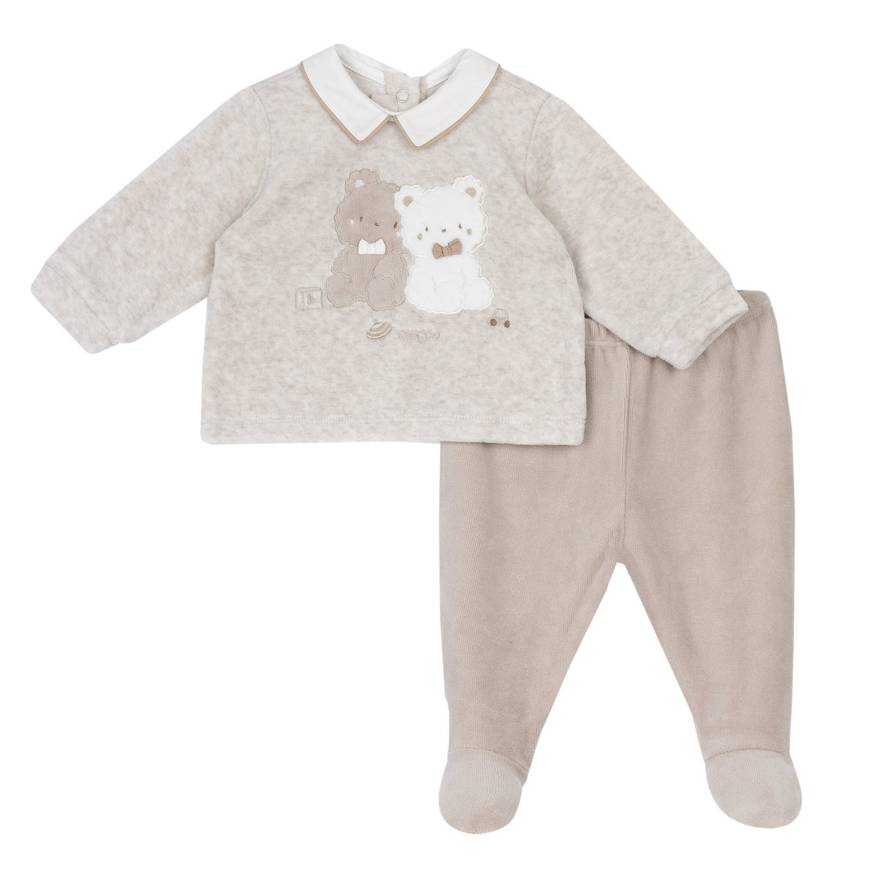 Conjunto de camiseta y pantalón con pies Chicco - 0