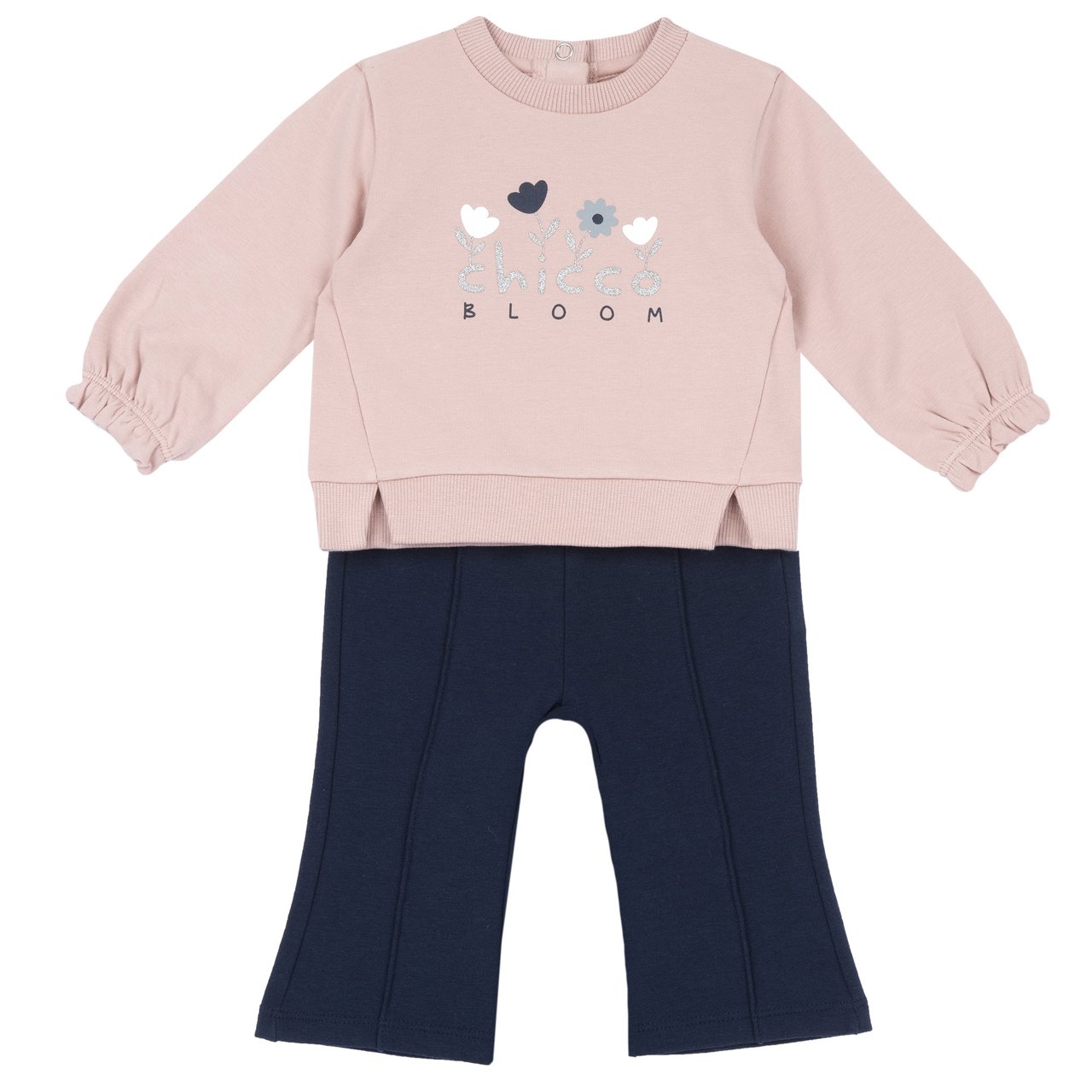 Conjunto de camisola com gola redonda e calças Chicco - 0
