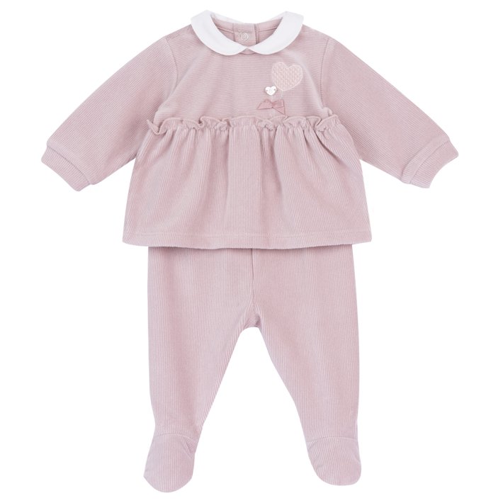 Completo maglia e pantaloni con piedini