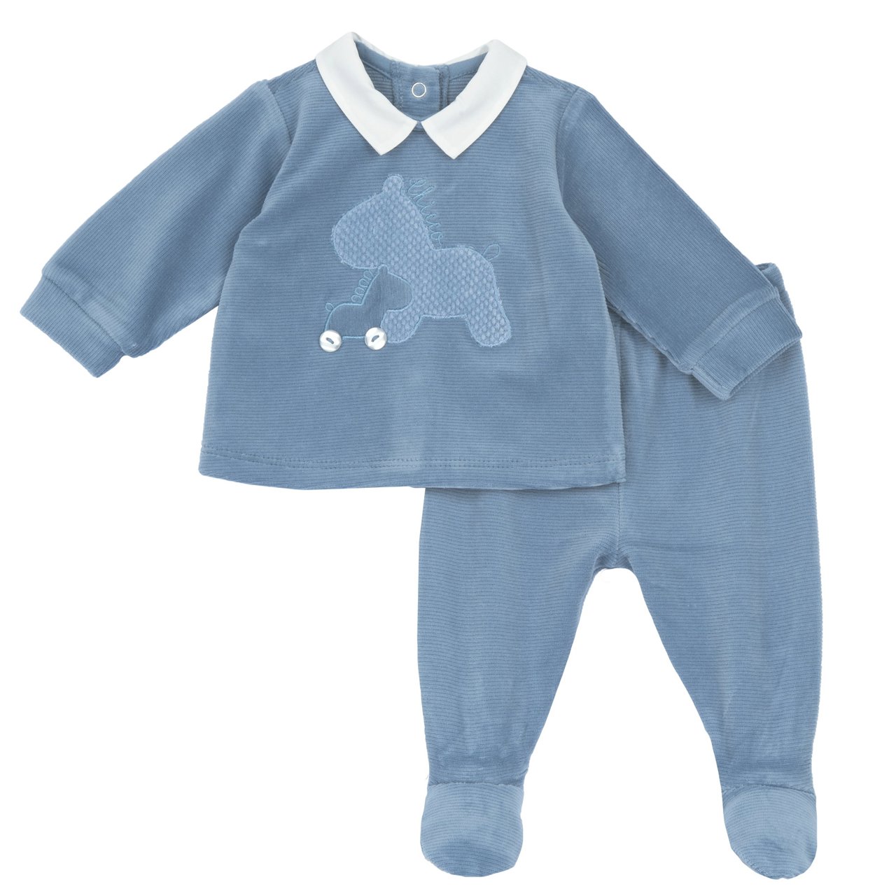 Completo maglia e pantaloni con piedini Chicco - 0
