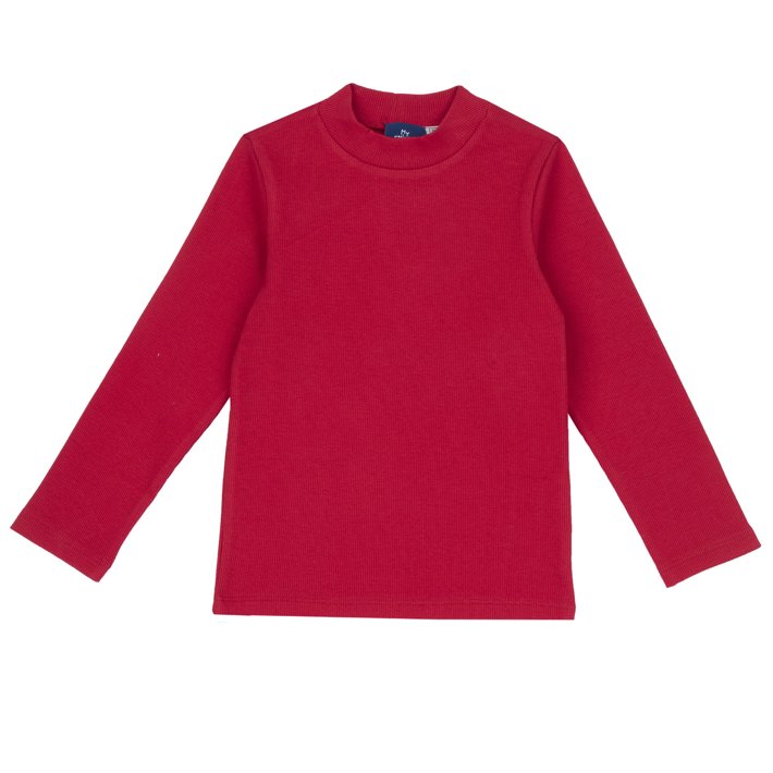 Maglietta collo lupetto manica lunga