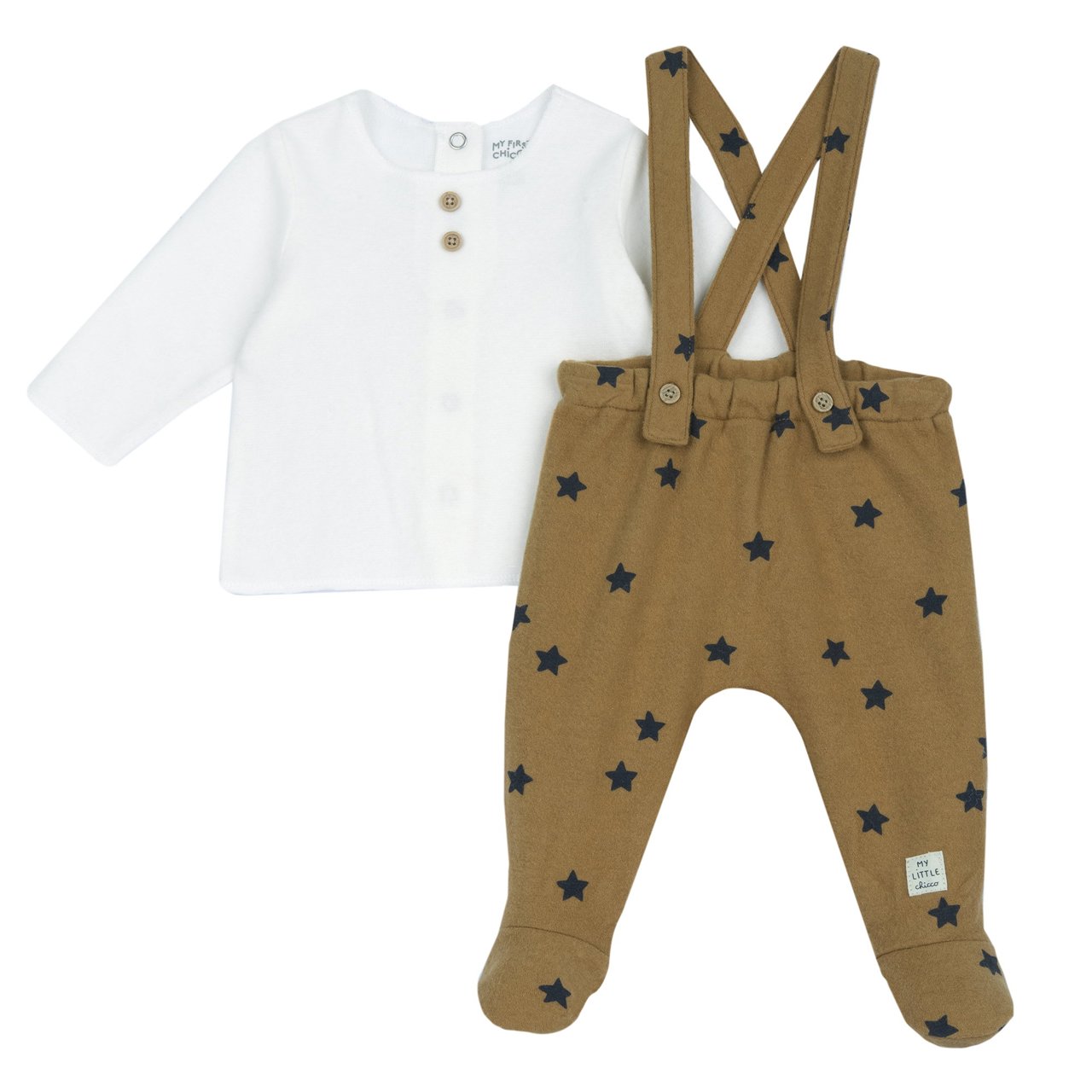 Completo maglia e pantaloni con piedini Chicco - 0