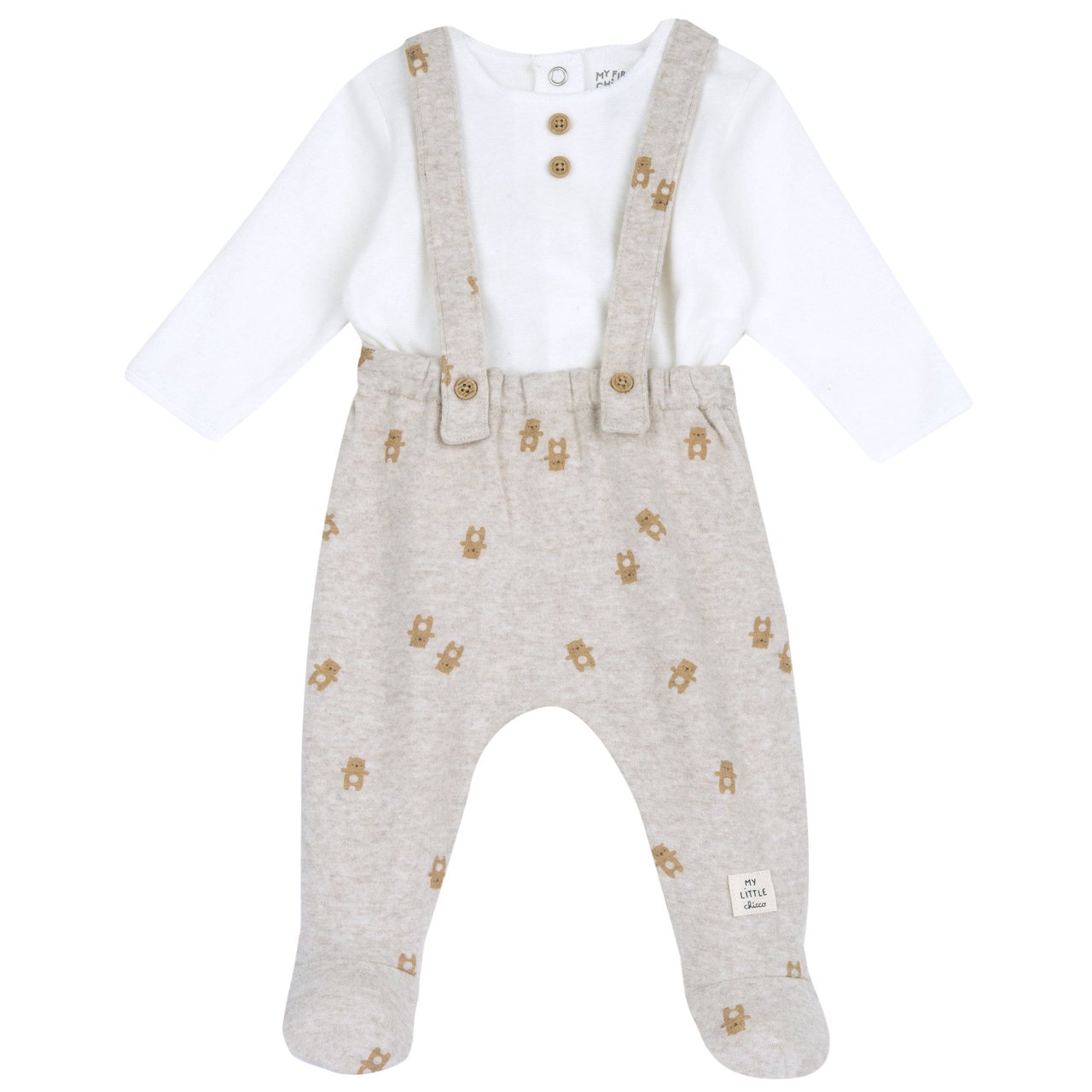 Completo maglia e pantaloni con piedini Chicco - 0