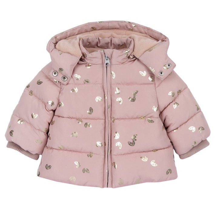 Casaco estampado com capuz amovível