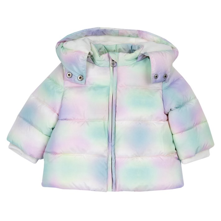 Casaco estampado com capuz amovível