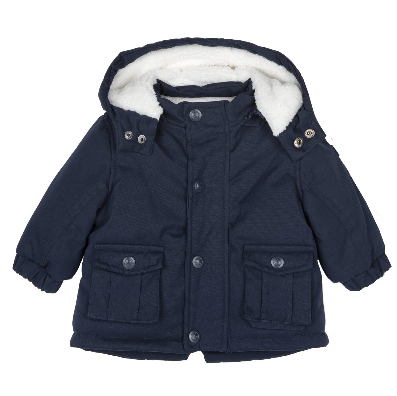 Lange gewatteerde jas met afneembare capuchon Chicco - 0