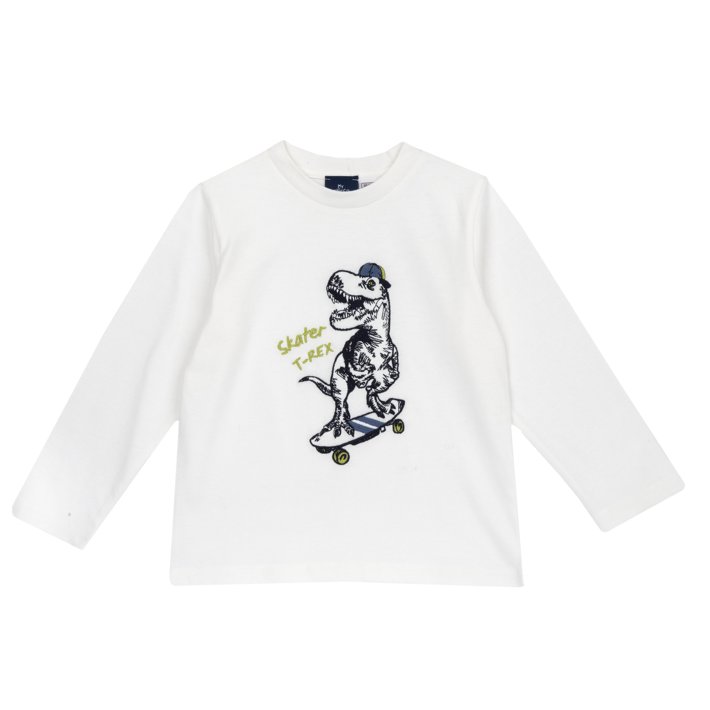 T-shirt dinosaure à manches longues