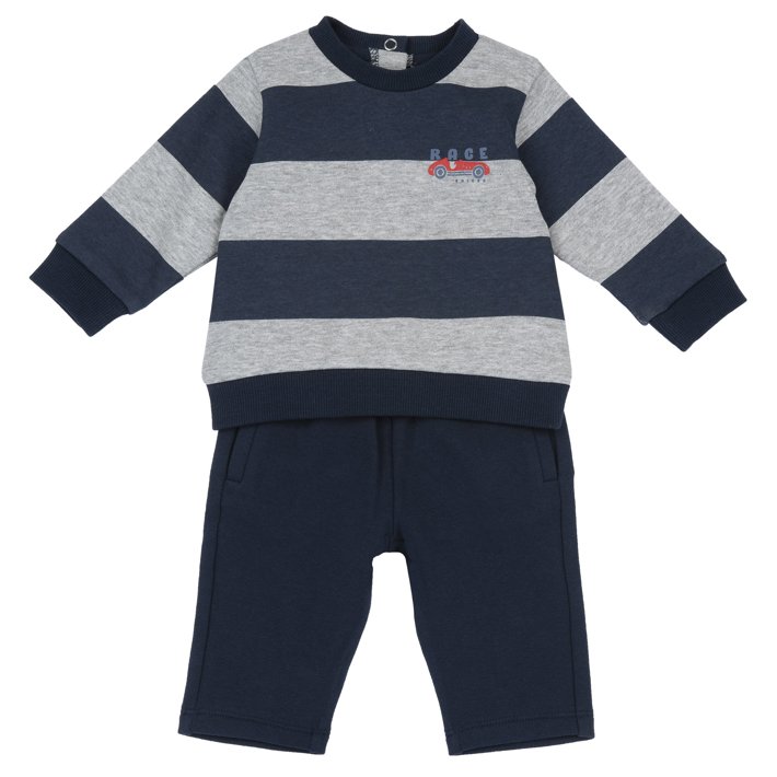 Conjunto con sudadera de cuello redondo y pantalón