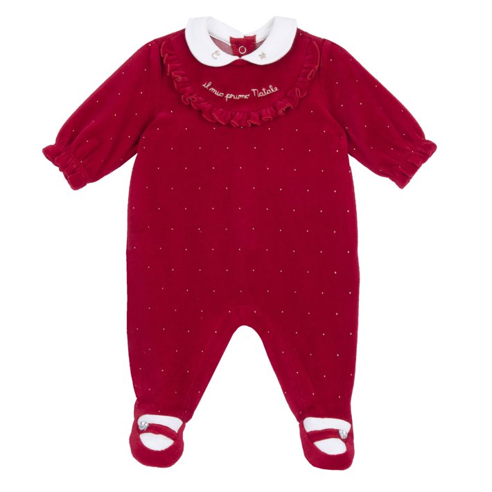 Babygrow Natal com abertura no interior da perna