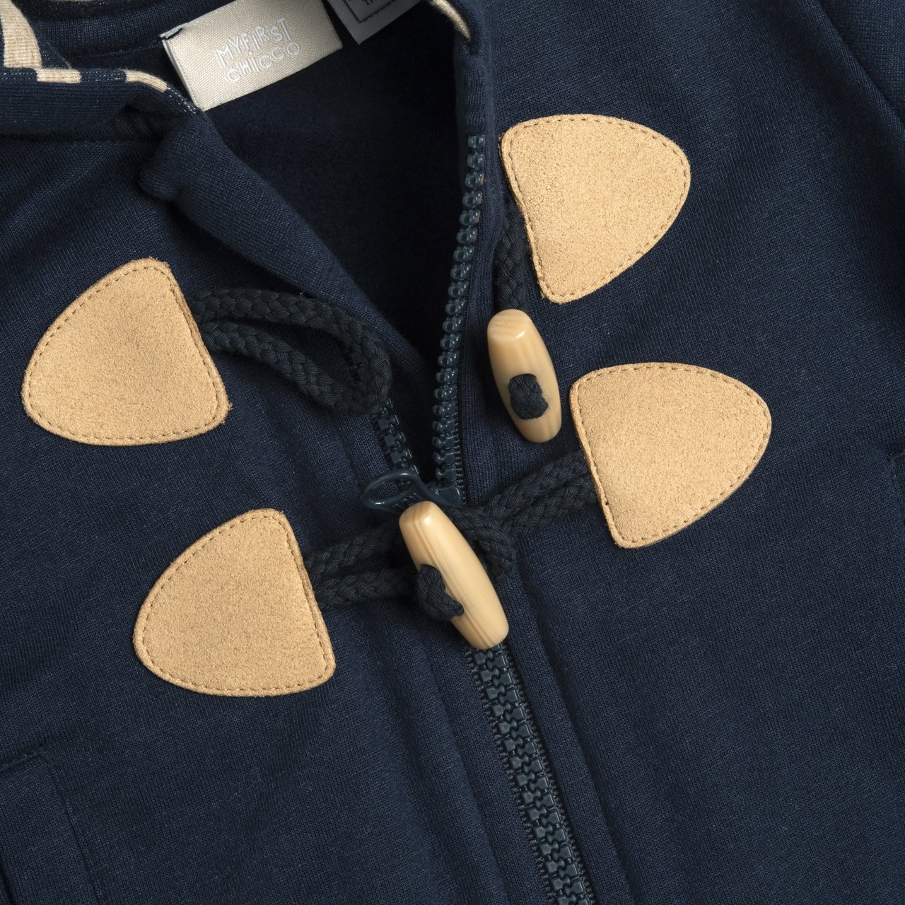 Cardigan met koordsluiting en kap Chicco - 2