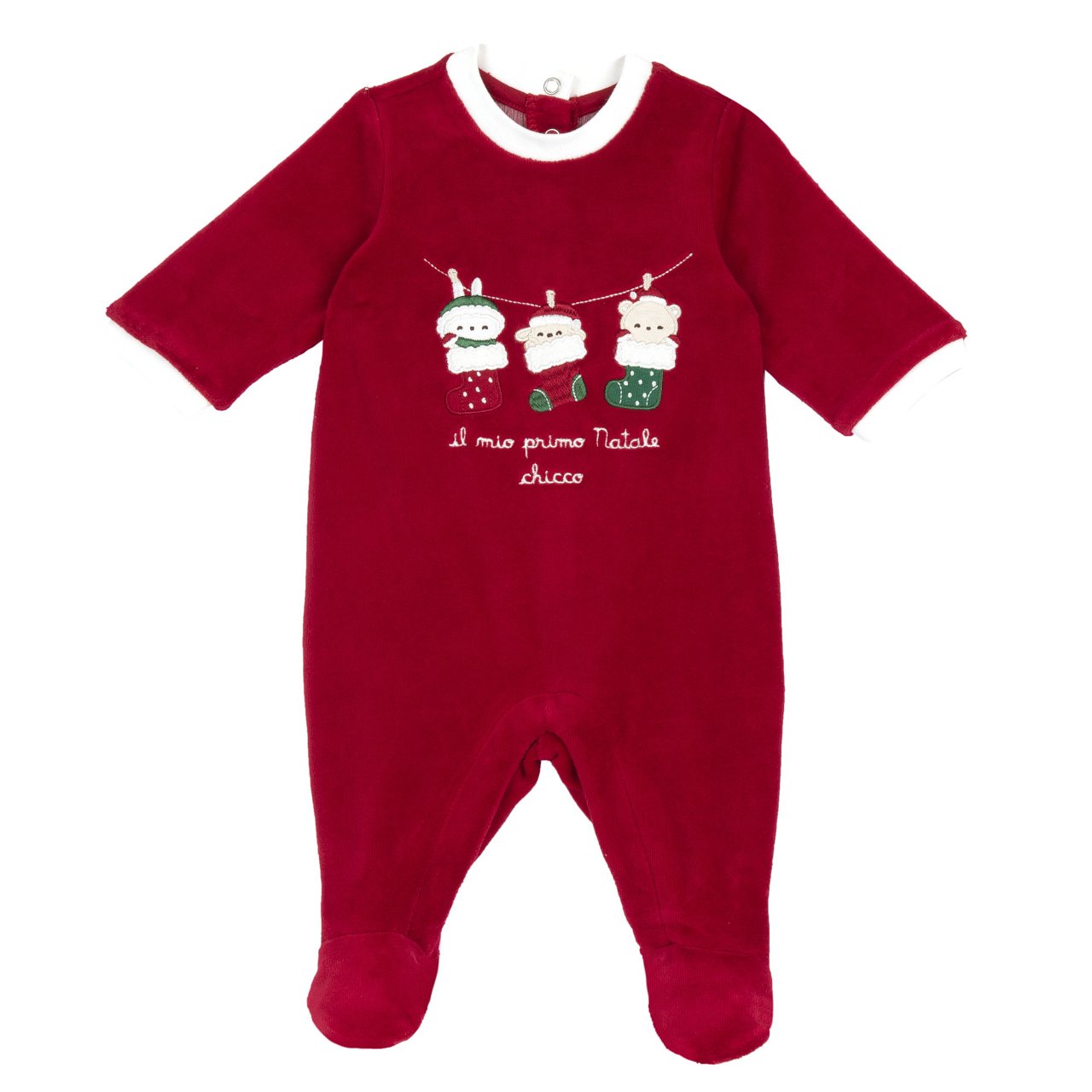 Grenouillère de Noël avec ouverture de l'entre-jambe Chicco - 0