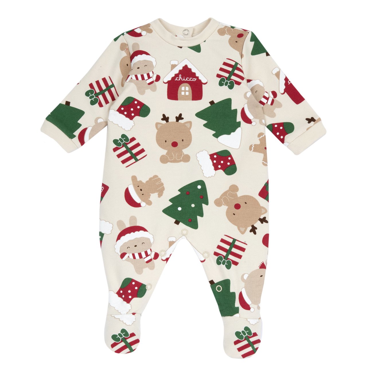 Grenouillère de Noël avec ouverture de l'entre-jambe Chicco - 0