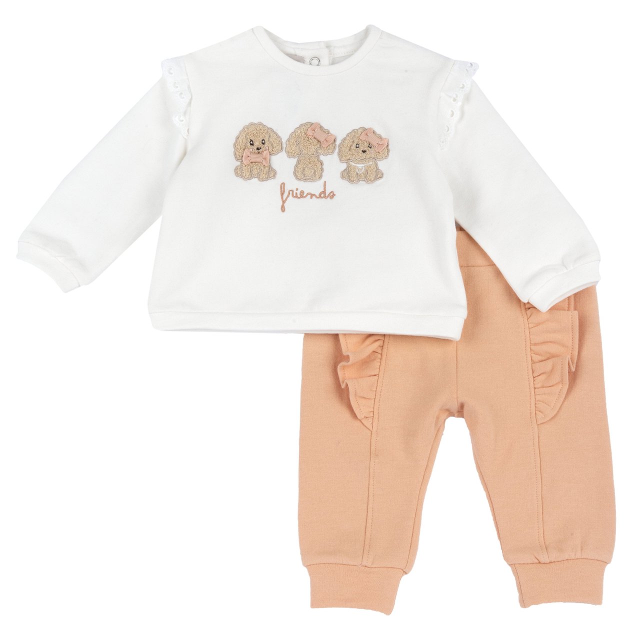 Ensemble sweat-shirt col rond et pantalon Chicco - 0