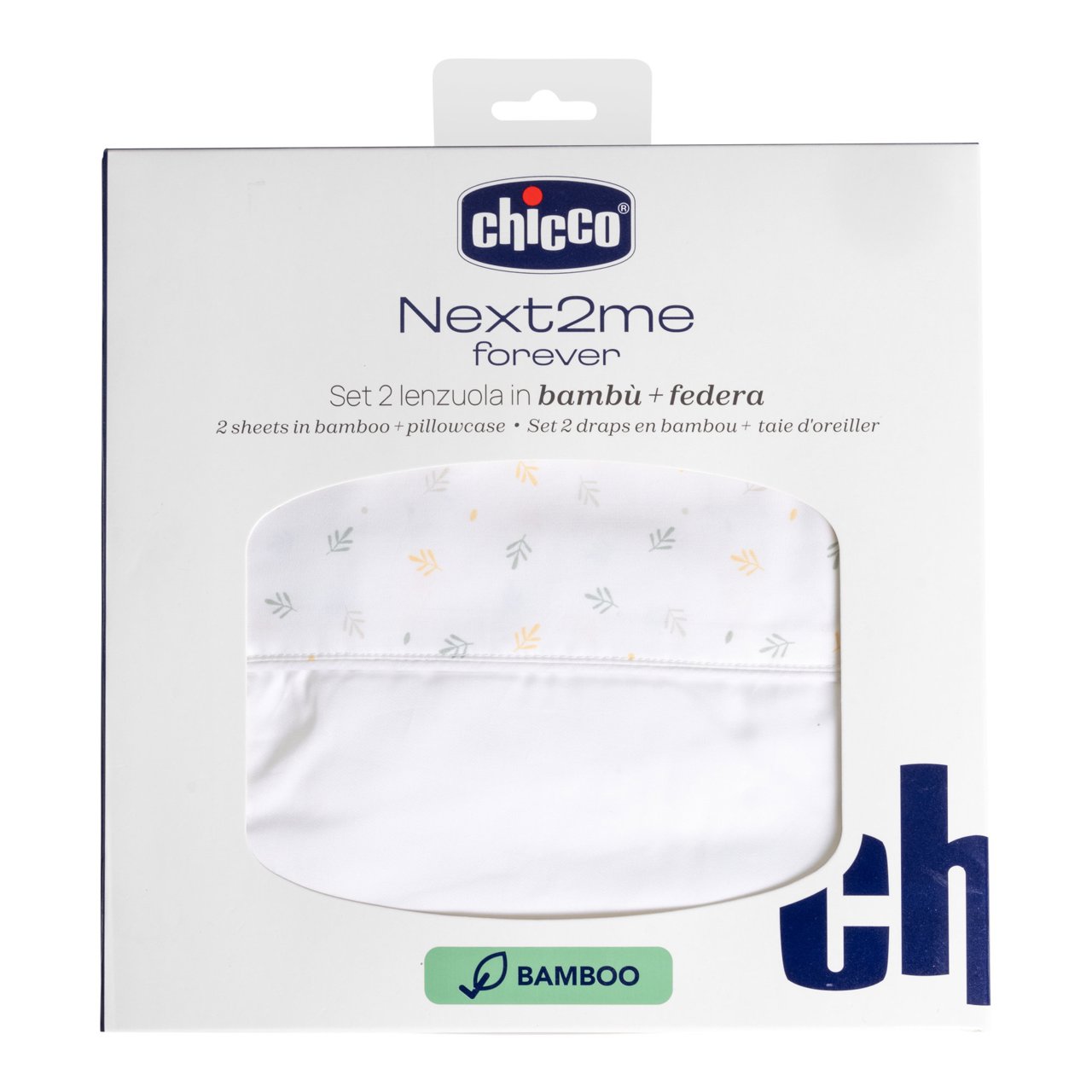 Set Lenzuola in Bambù per Next2Me Forever - 2pz e federa Chicco - 1