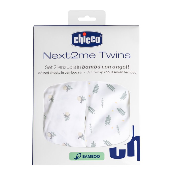 Set 2 Draps en bambou - Chicco Next2Me Twins
