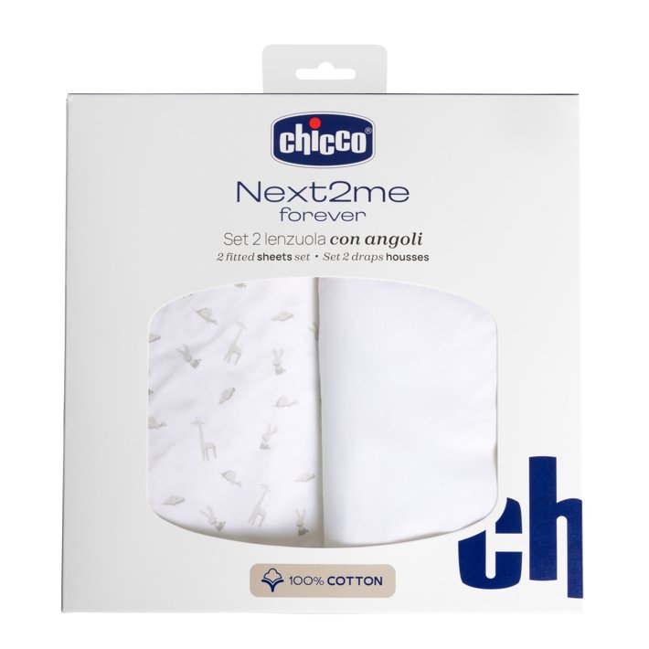 Set van 2 katoenen lakens - Chicco Next2Me Forever