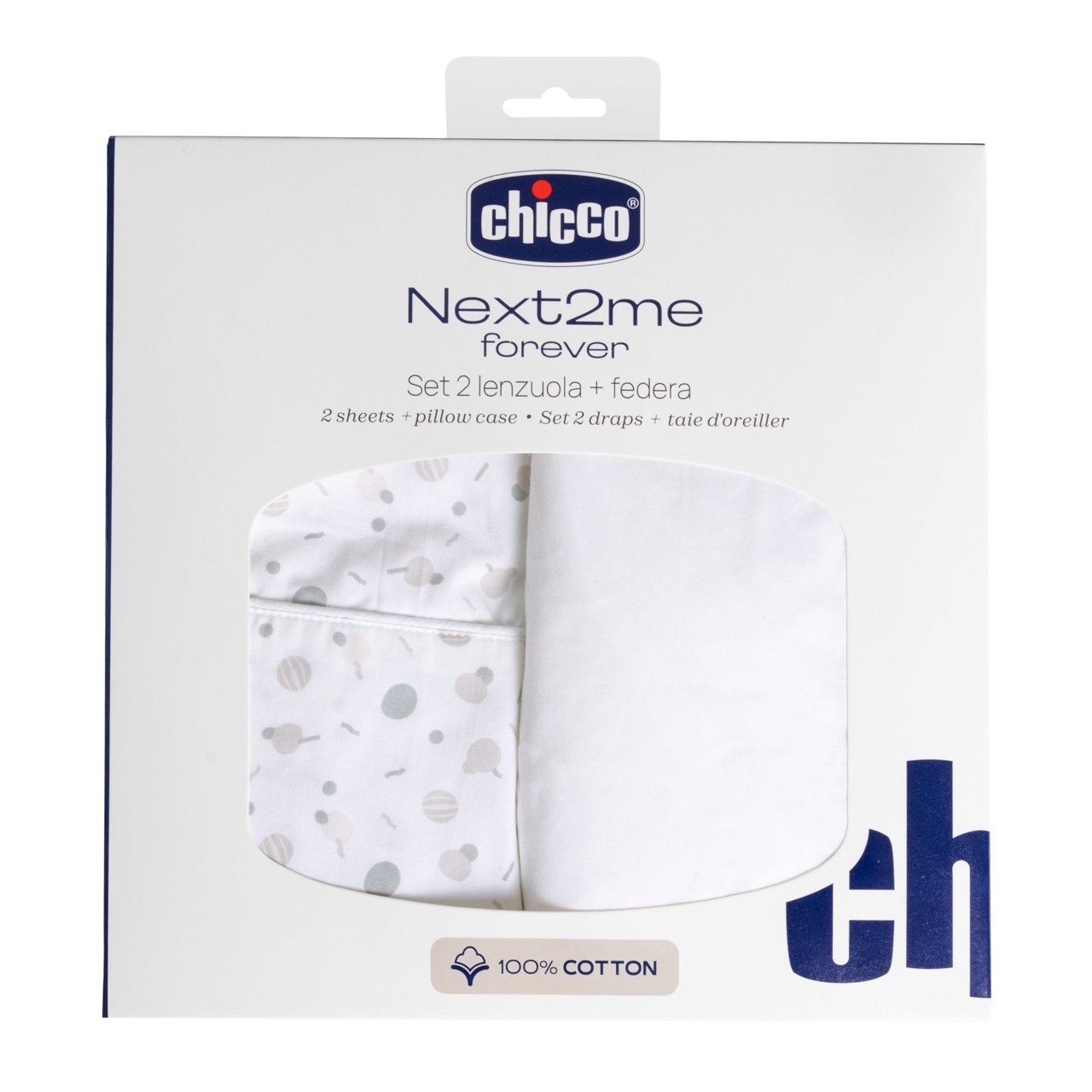 Set Lenzuola in Cotone per Next2Me Forever - 2pz e federa Chicco - 0
