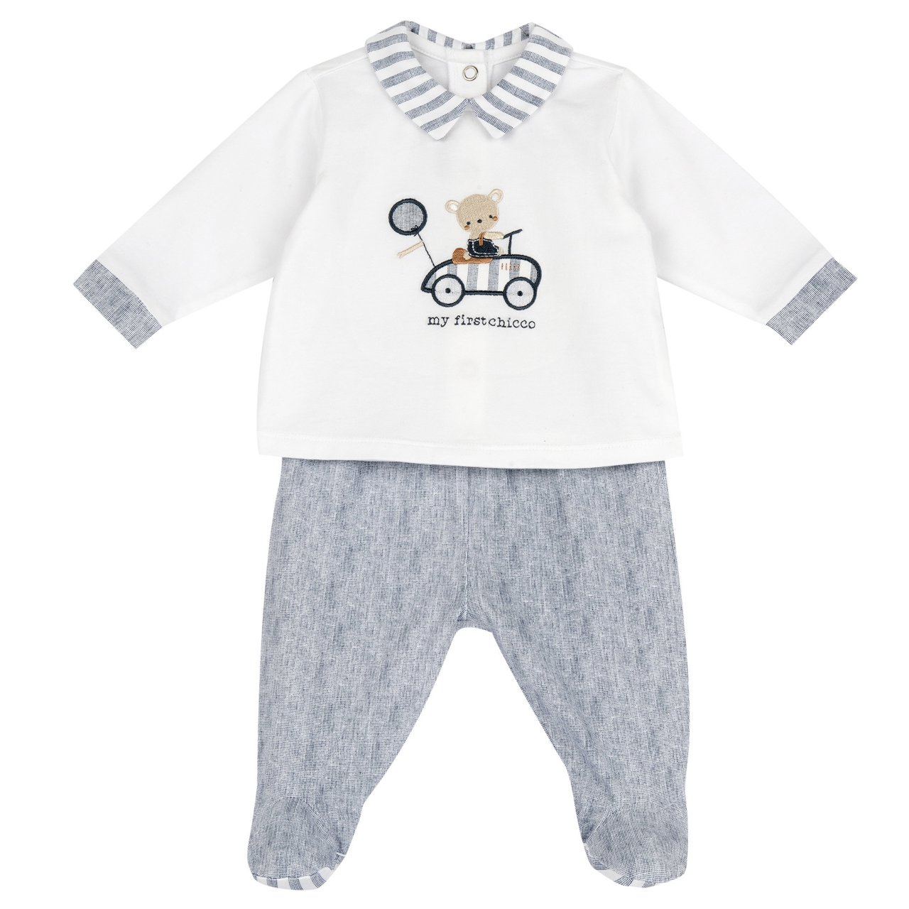 Completo maglia e pantaloni con piedini Chicco - 0