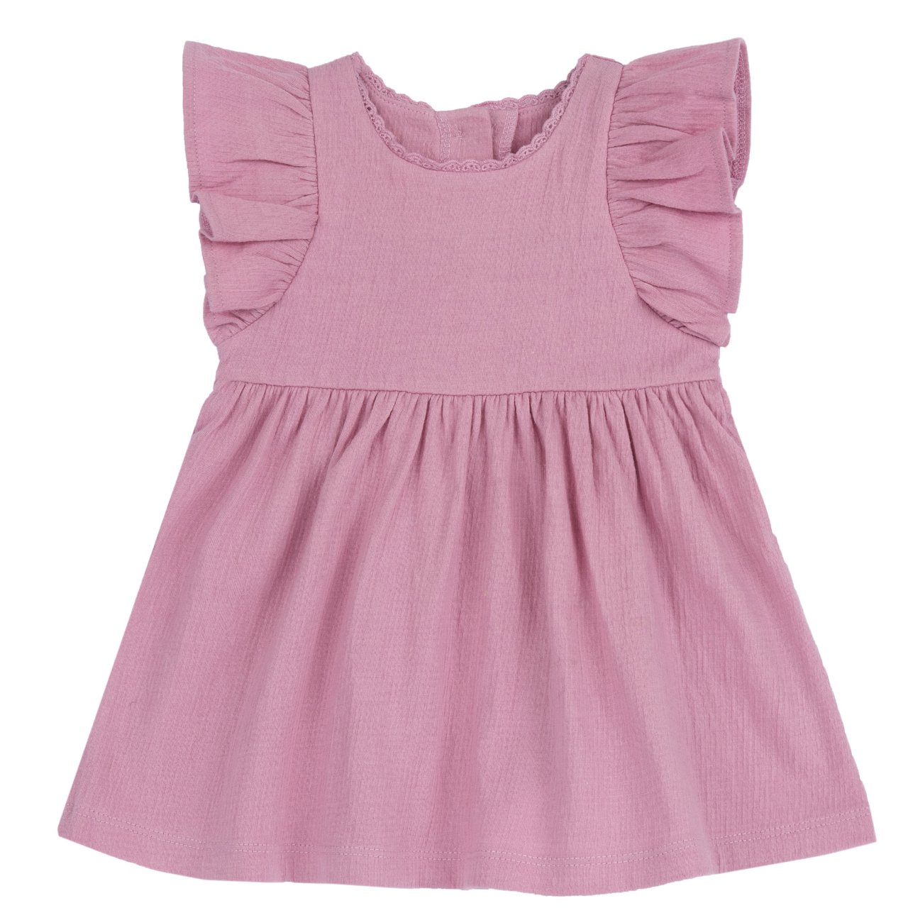 Vestido rosa con volantes Chicco - 0