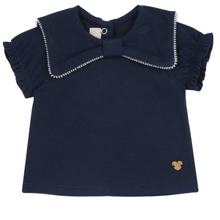 Camiseta de cuelllo en lazo