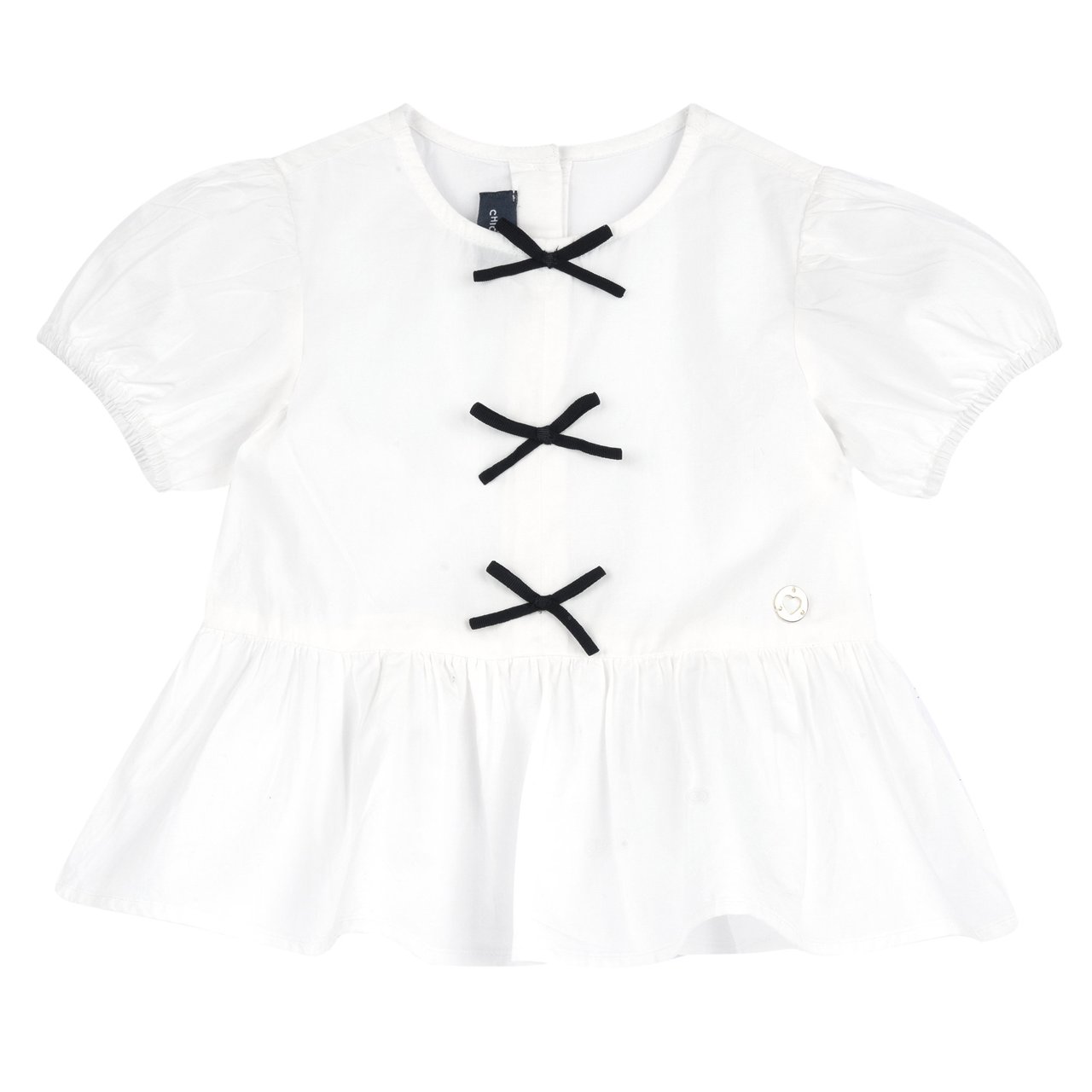 Chemise &agrave; manches courtes avec volant et n&oelig;uds Chicco - 0