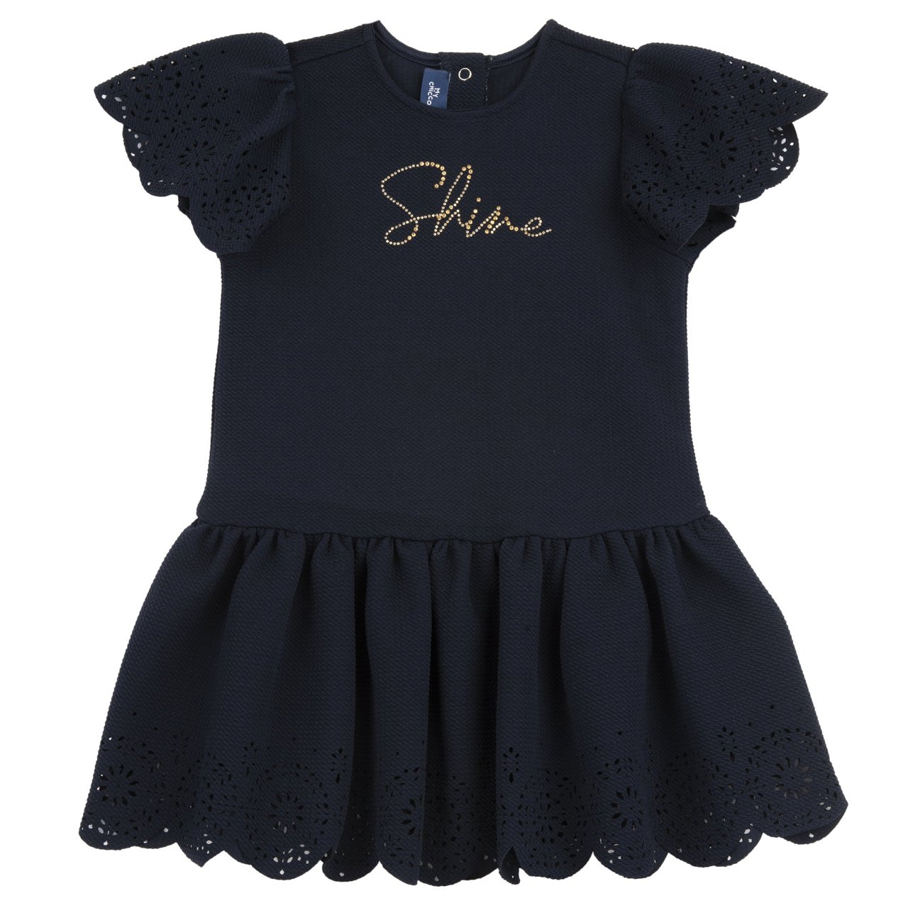 Vestito manica corta con smerlo Chicco - 0