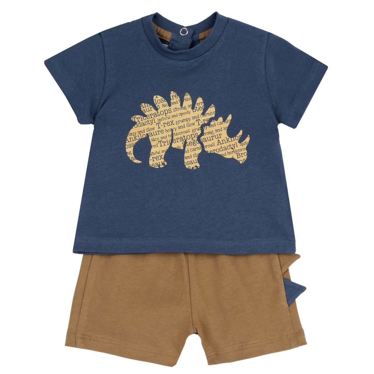 Conjunto camiseta y pantalones cortos dinosaurio Chicco - 0