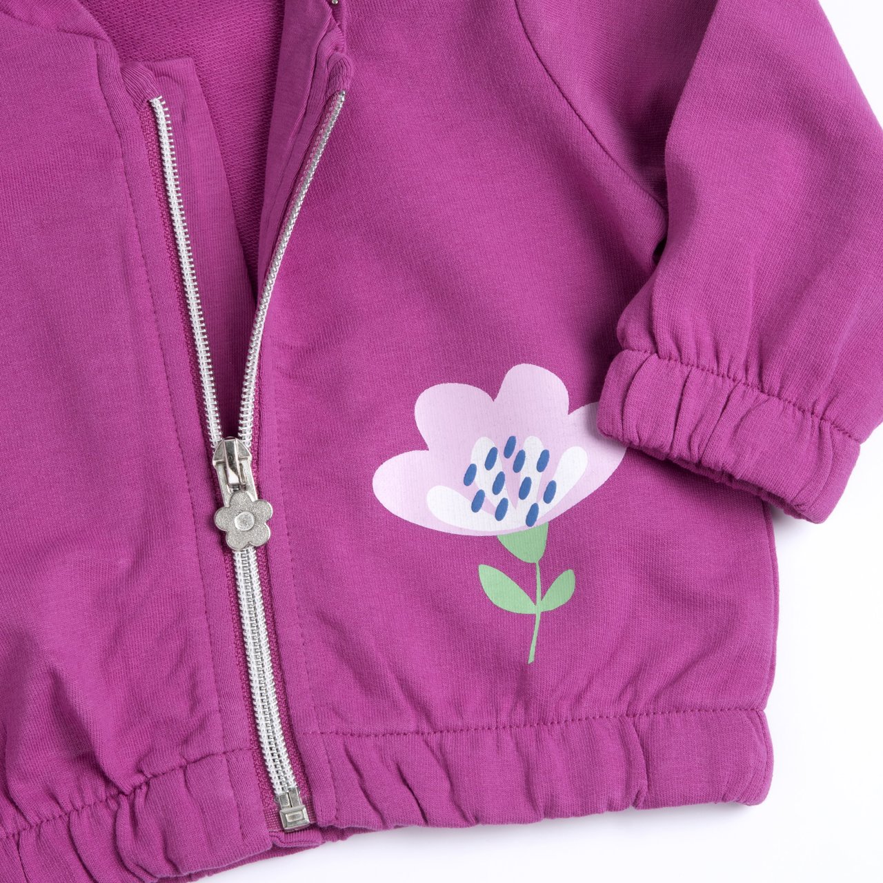 Felpa tinta unita con zip Chicco - 2