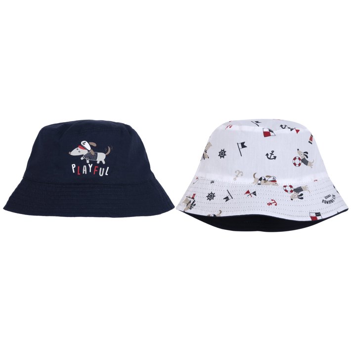 Chapéu reversível com cão marinheiro