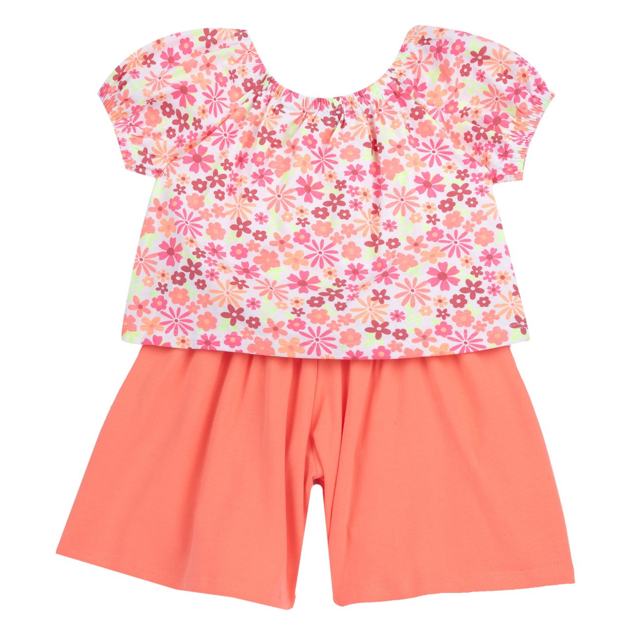 Conjunto de camiseta de flores y pantalones cortos  Chicco - 1