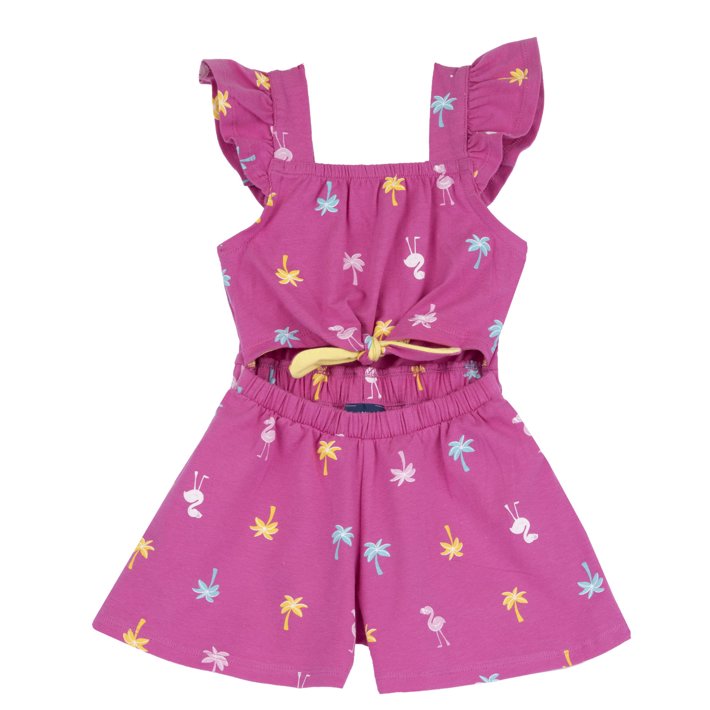 Peto corto con palmeras