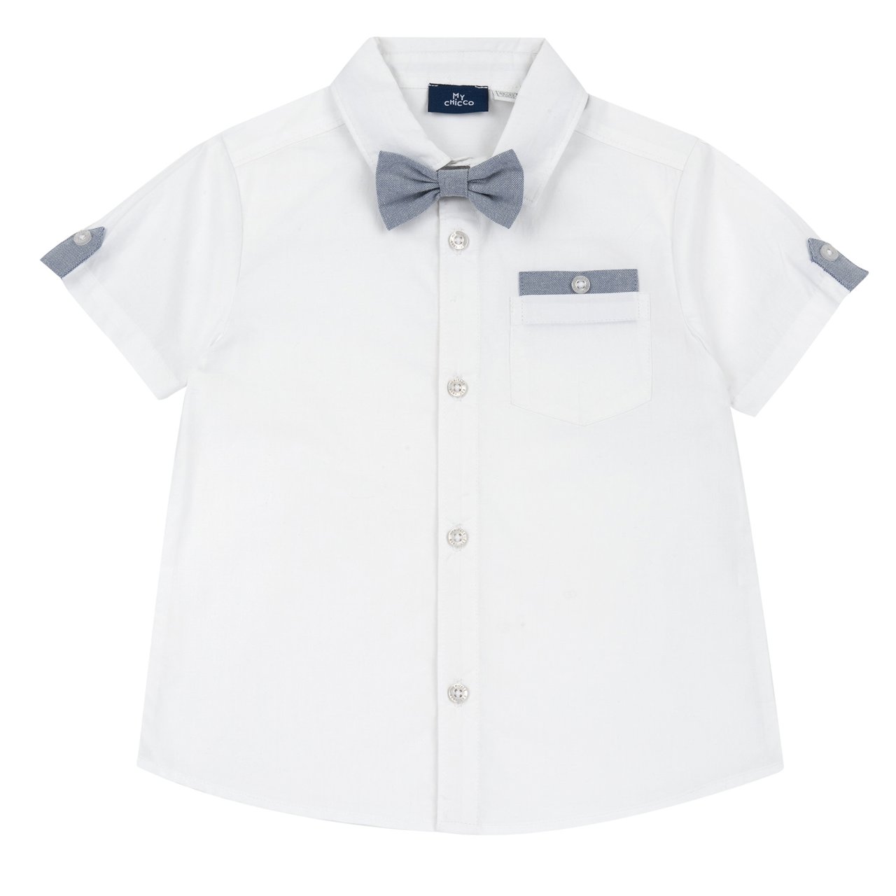 Camicia manica corta con papillon Chicco - 0