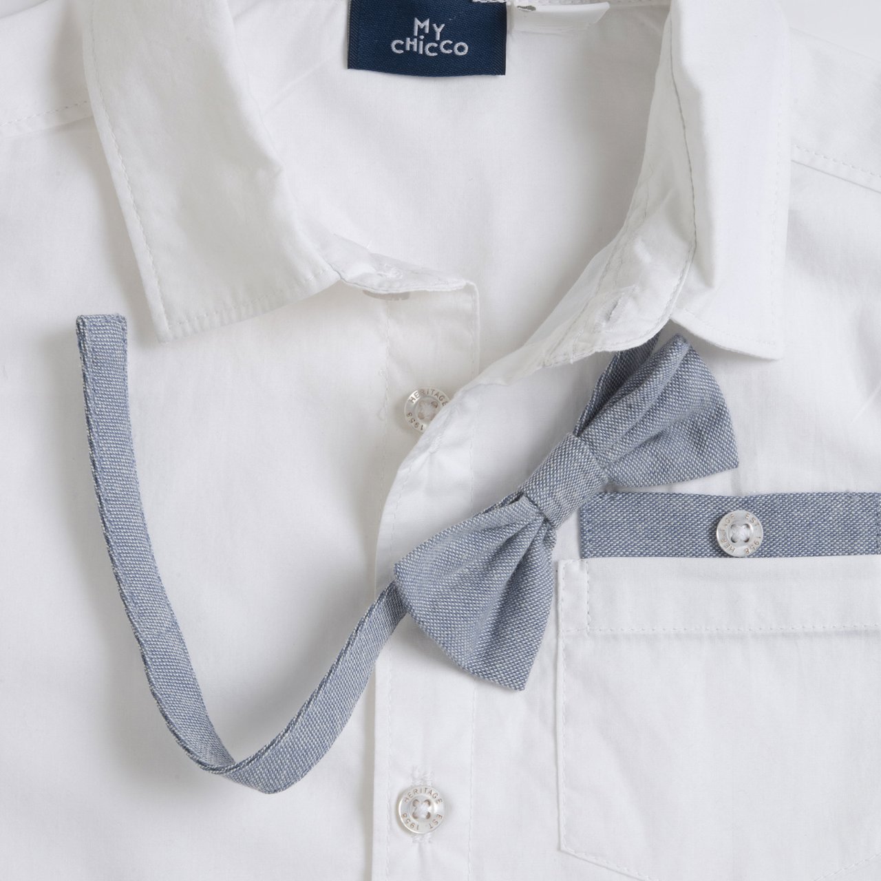 Camicia manica corta con papillon Chicco - 4
