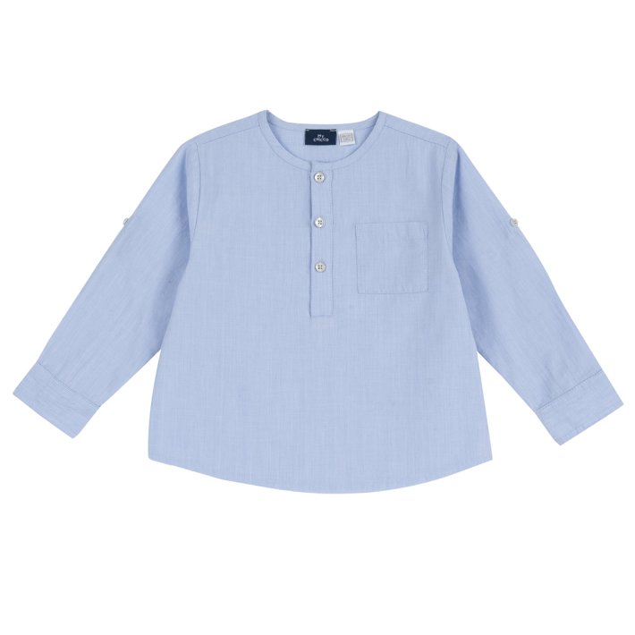 Camisa Azul de manga comprida